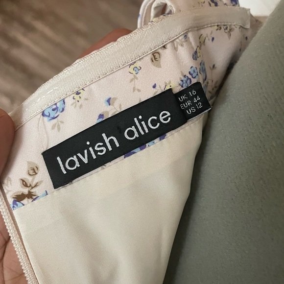 Lavish Alice Bardot Floral Cowl Neck Off Shoulder Cocktail Dress - Picture 11 of 15